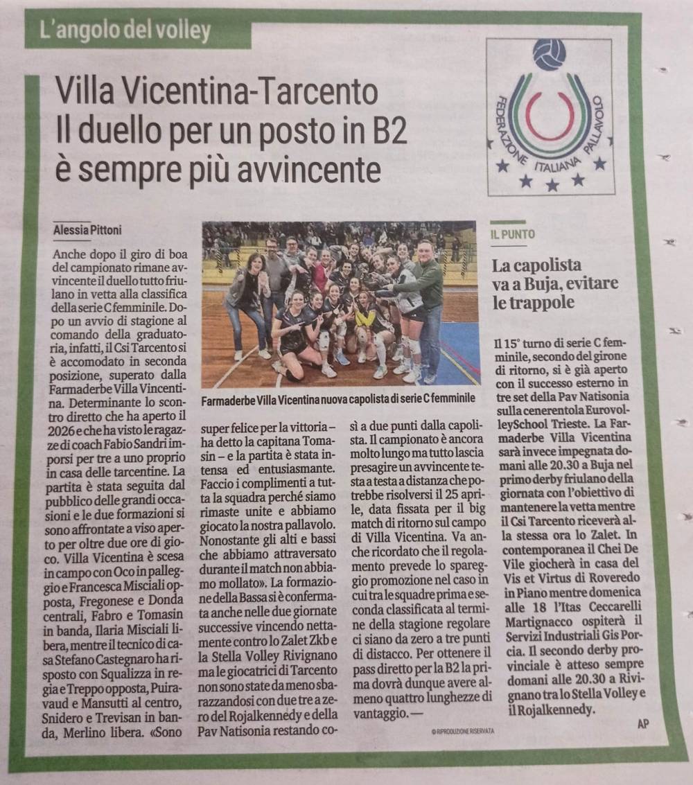 Messaggero Veneto del 30/01/2026