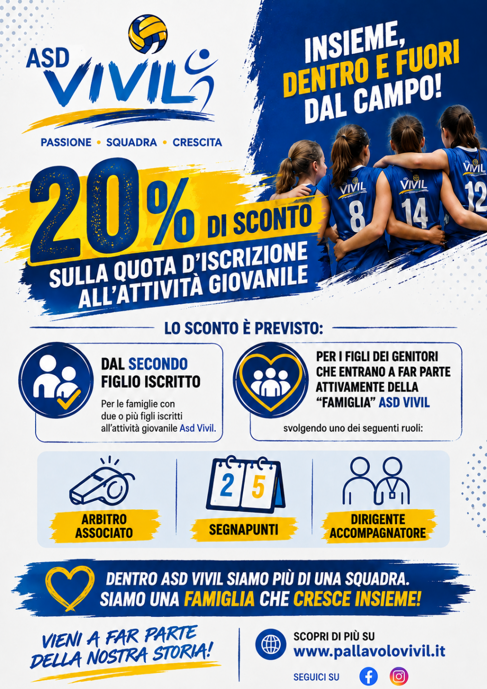 sconti vivil iscrizione attività giovanile